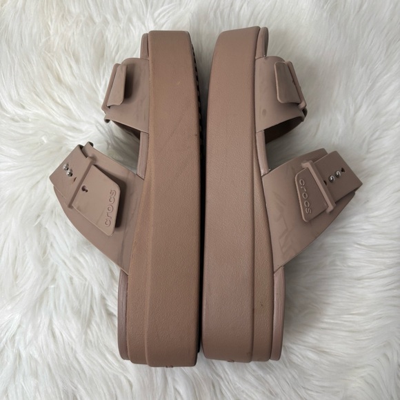Crocs Women's Brooklyn Buckle Low Wedge, Platform Sandals - Picture 6 of 7